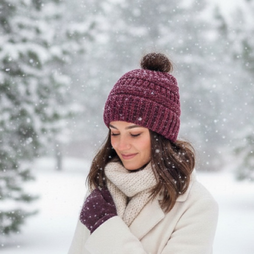 Purple mixed colors beanie - BNWOT